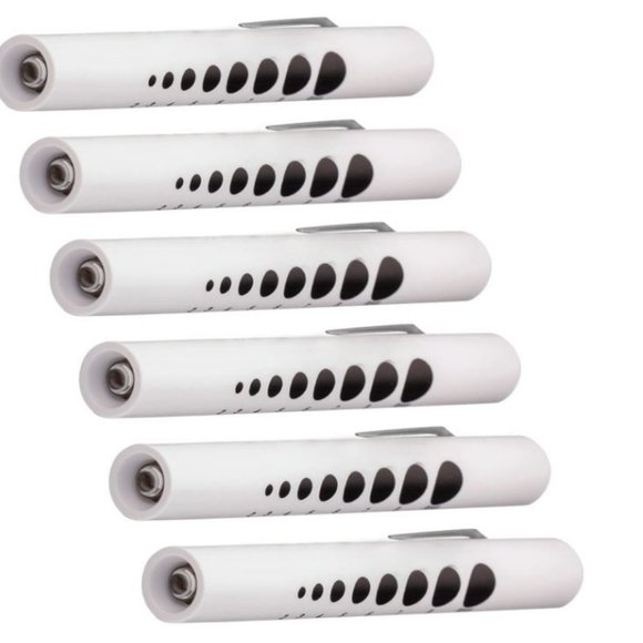 6 Pack Disposable Pen Light with Pupil Gauge, Medical Diagnostic Pens - Picture 2 of 4